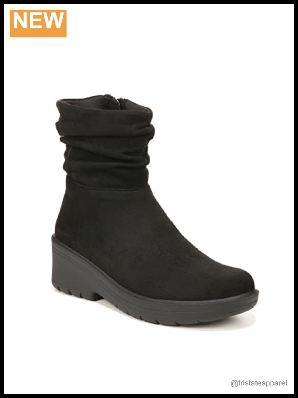 LifeStride Women's Ankle Booties, Side Zip, Wedge Heel, Machine Washable